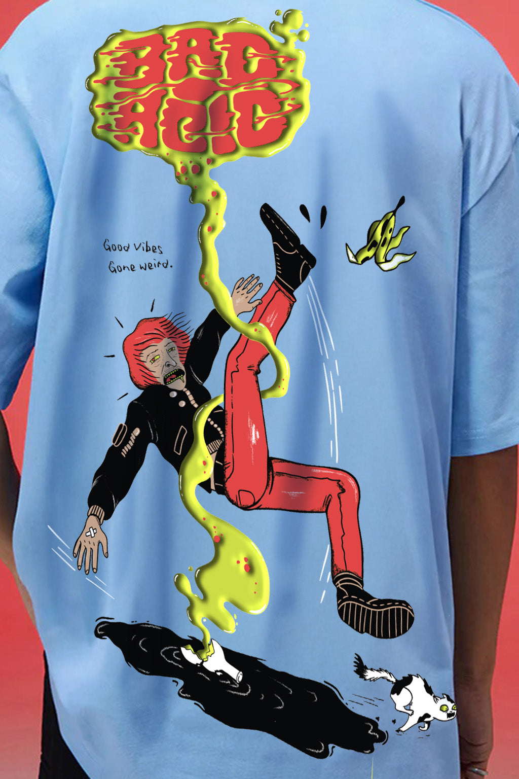 Bad Acid Dutch Canal Oversized Puff Printed Exclusive T-shirt