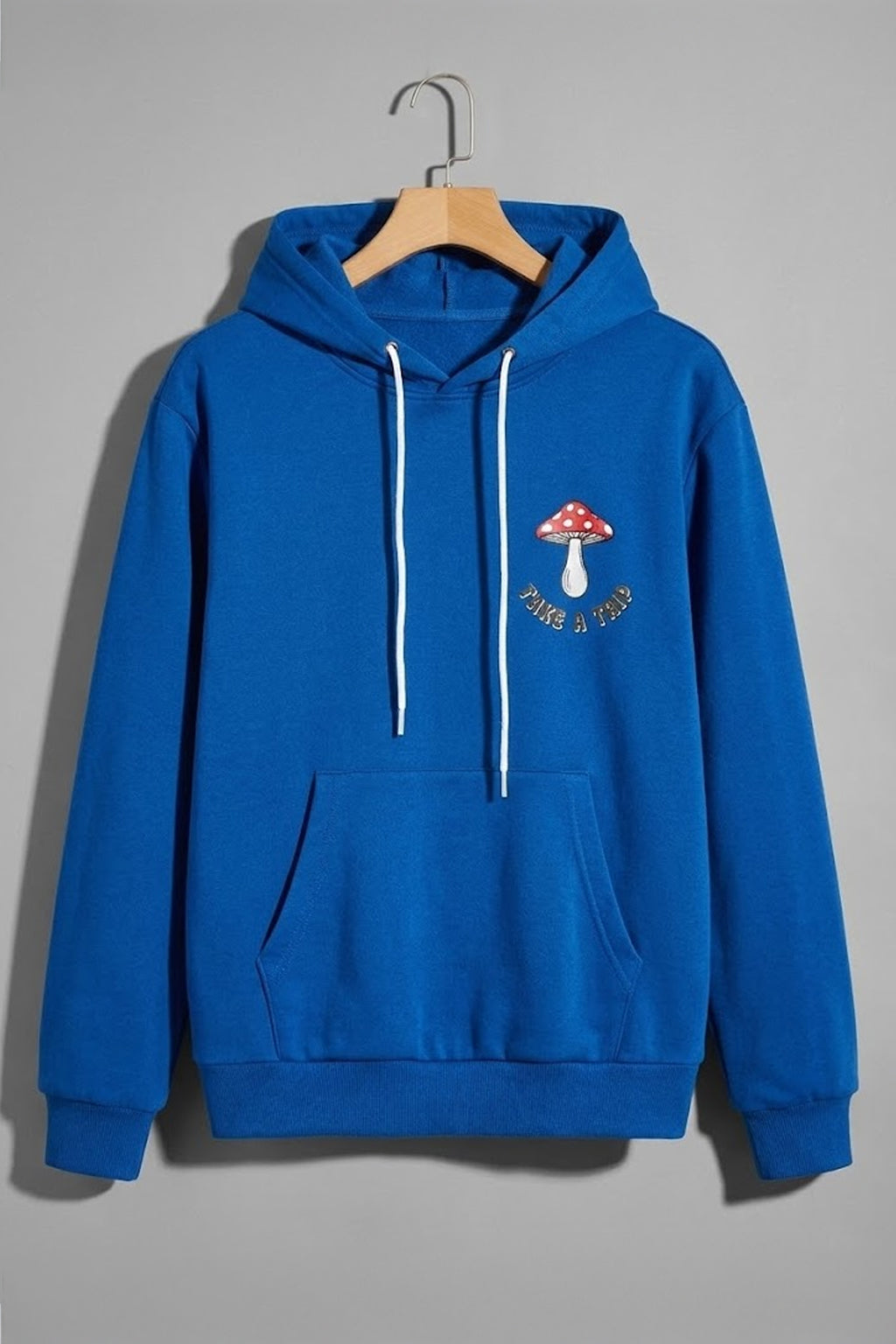 Feed Your Mind  Blue Back Graphic Printed Regular Fit Hoodie