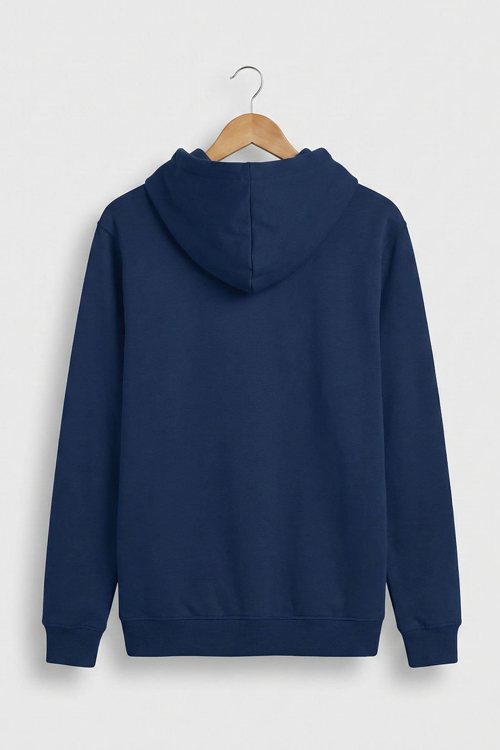 Navy Plain Regular Fit Hoodie