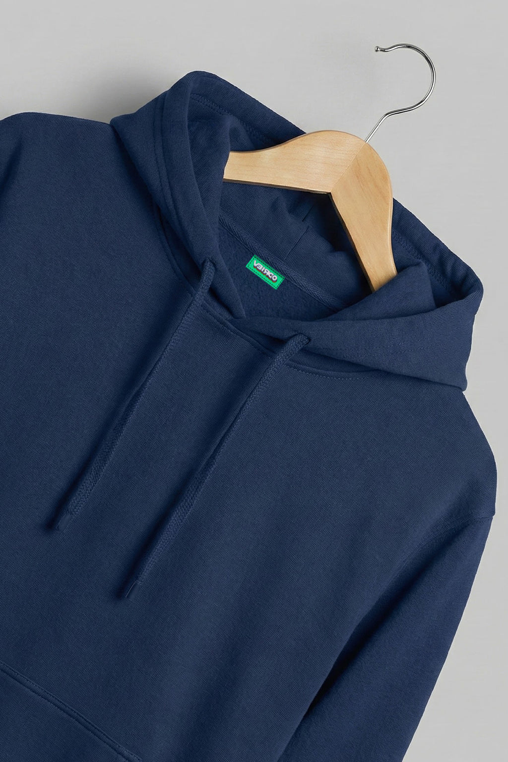 Navy Plain Regular Fit Hoodie