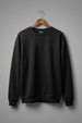 Black Plain Regular Fit Sweatshirt