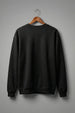Black Plain Regular Fit Sweatshirt