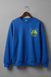 Veirdo Blue Oversized Back Typographic Printed Sweatshirt