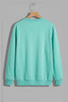 Keep Growing Green Front Printed Regular Fit Sweatshirt