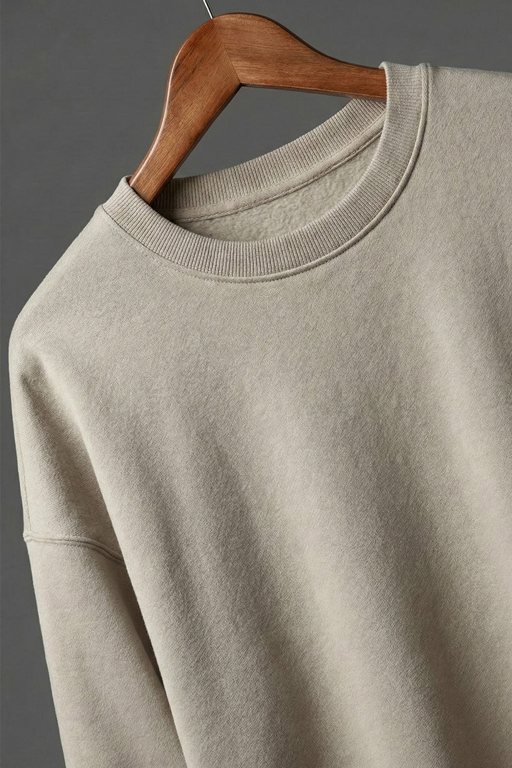 Grey Plain Oversized Sweatshirt