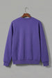 Keep Growing Purple Front Printed Regular Fit Sweatshirt