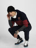 Varsity Explorer: Men's Maroon Color Blocked Hoodie Veirdo