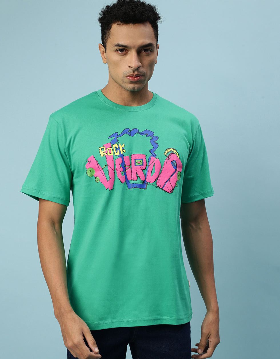 Veirdo Rock Green Oversized T-Shirt Veirdo