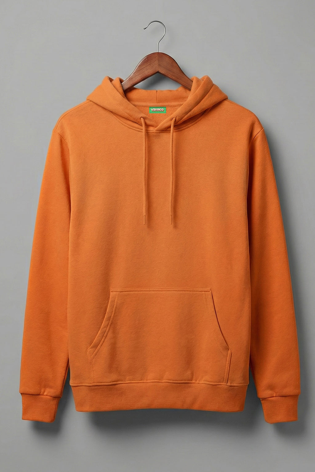 Rhythmic Orange Regular Fit Back Printed Hoodie
