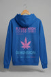 Royal Blue Men's Printed Regular Fit Hoodie