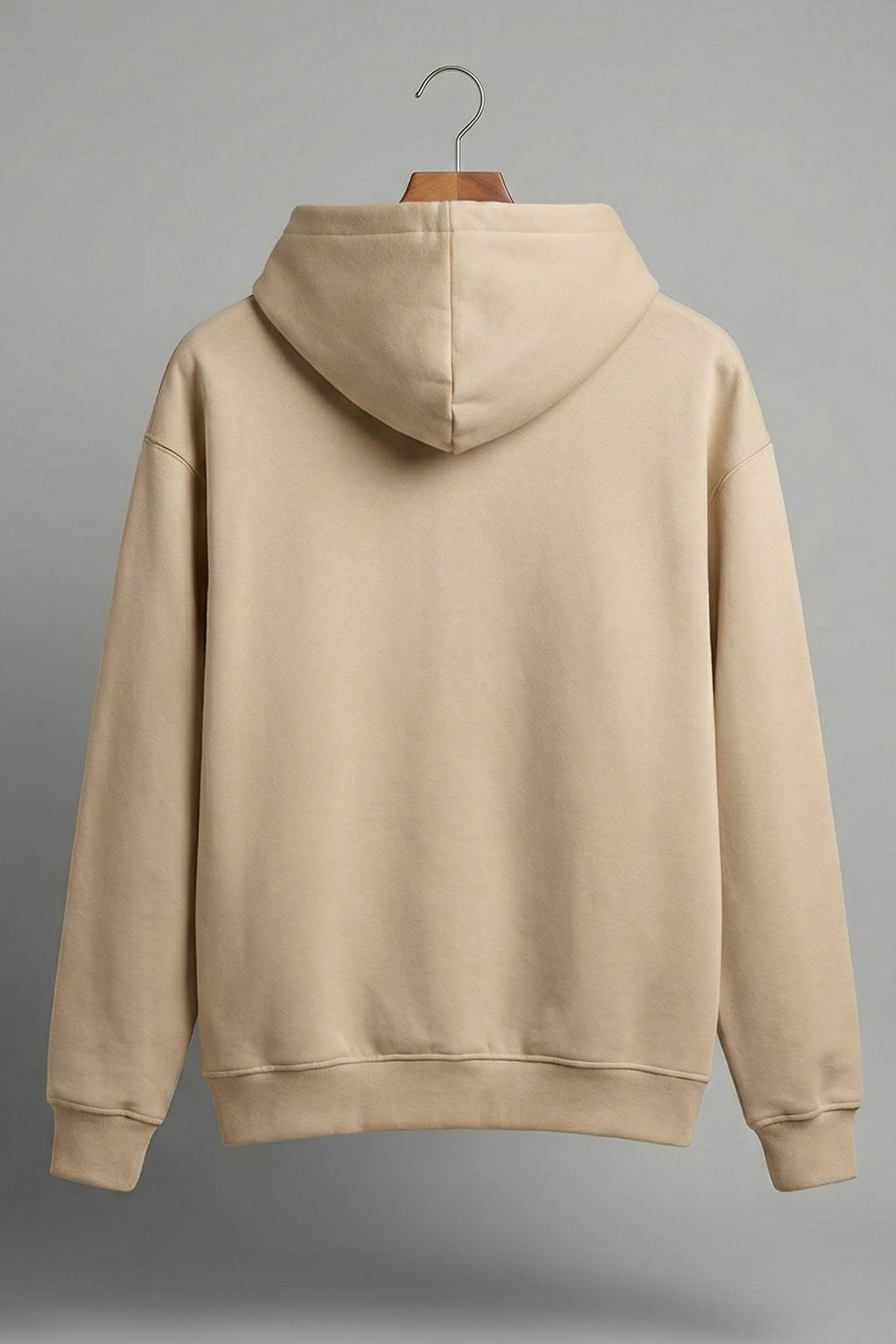 Masterpiece in Beige: Men's Perfection Print Oversized Hoodie