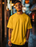 Mustard Plain Oversized T-shirt