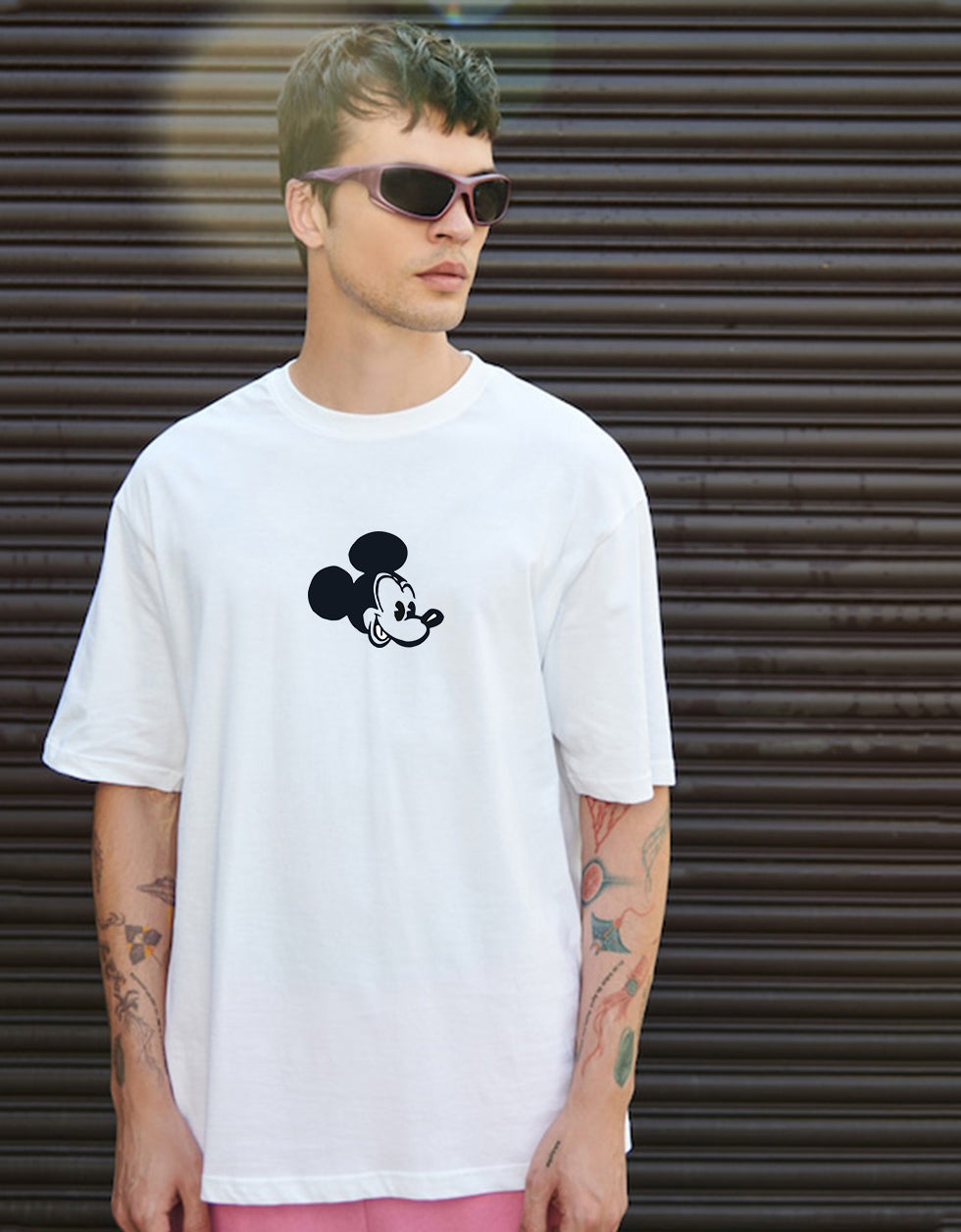 White Disney Mickey Oversized T-Shirt Veirdo