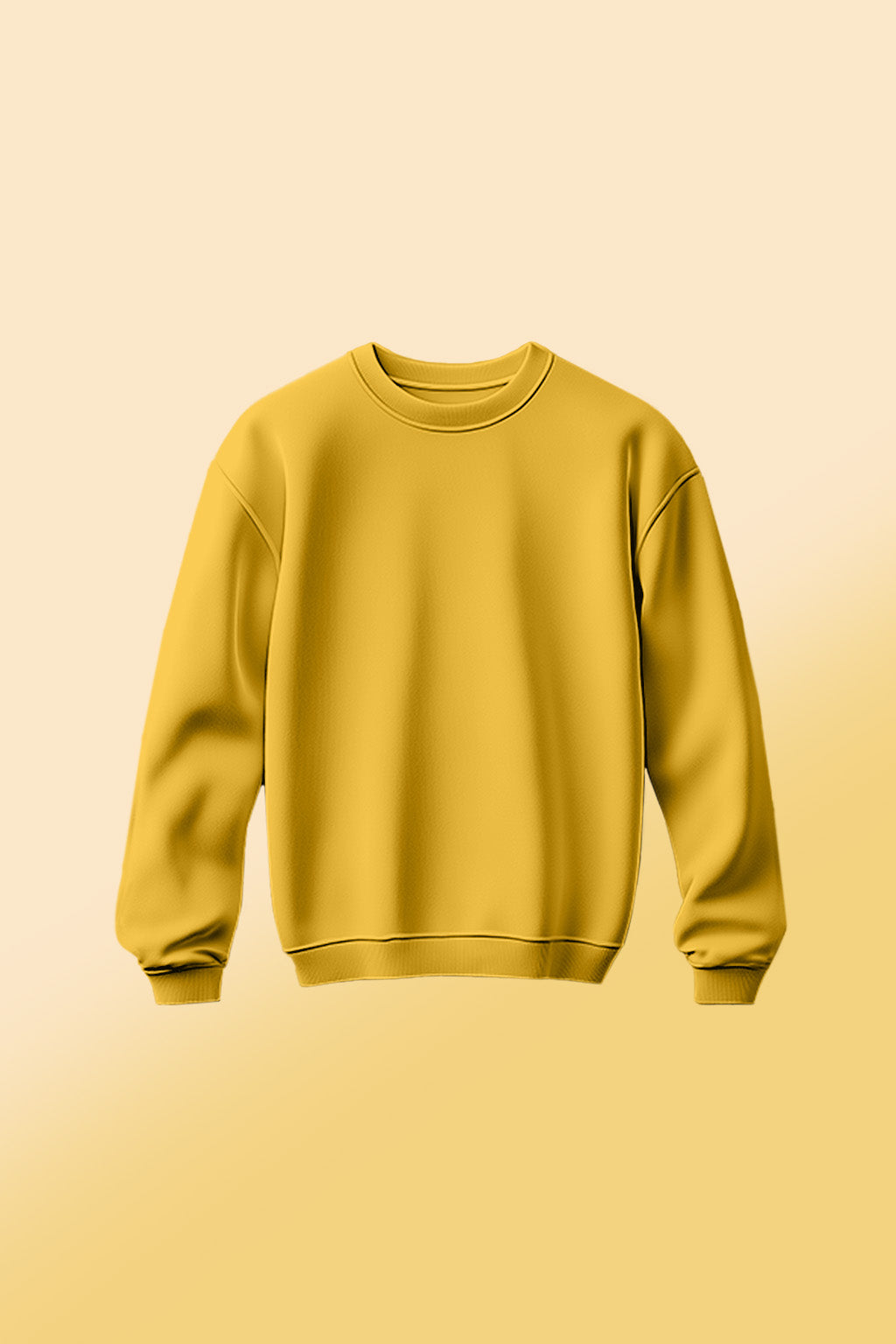 Mustard Plain Oversized Sweatshirt