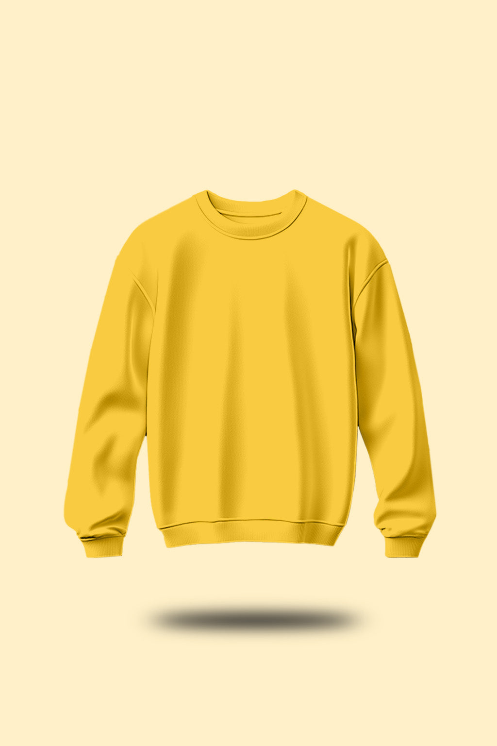 Mustard Plain Oversized Sweatshirt