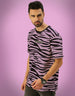 Zebra Print Oversize Lilac T-shirt Veirdo