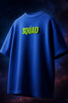 Squad Royal Blue Oversized Puff Printed Exclusive T-shirt