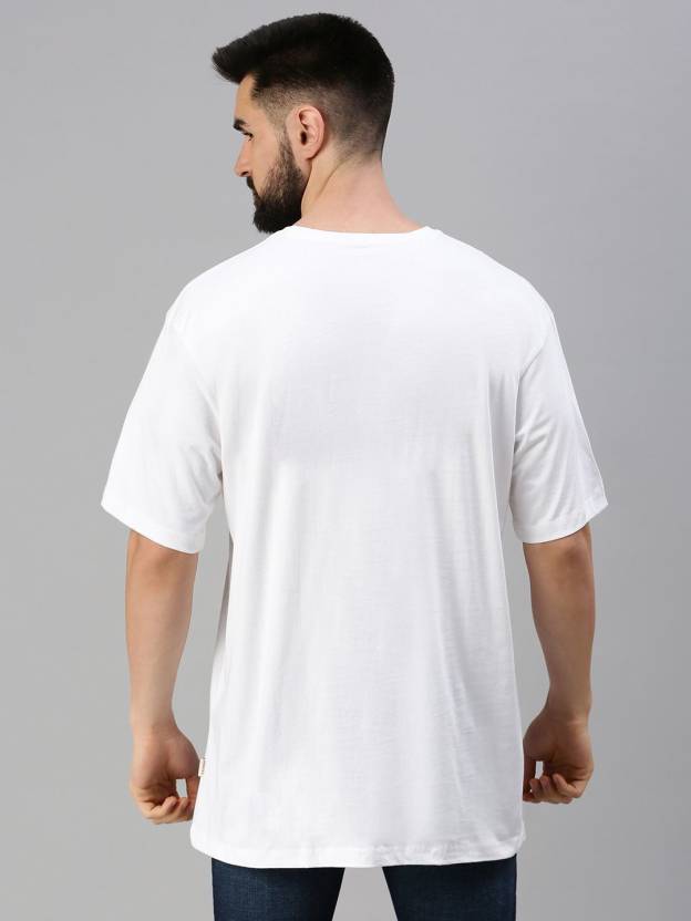 Believer White Oversized Front Graphic  Printed Tshirt