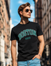 Boston Black Regular Fit Printed T-shirt