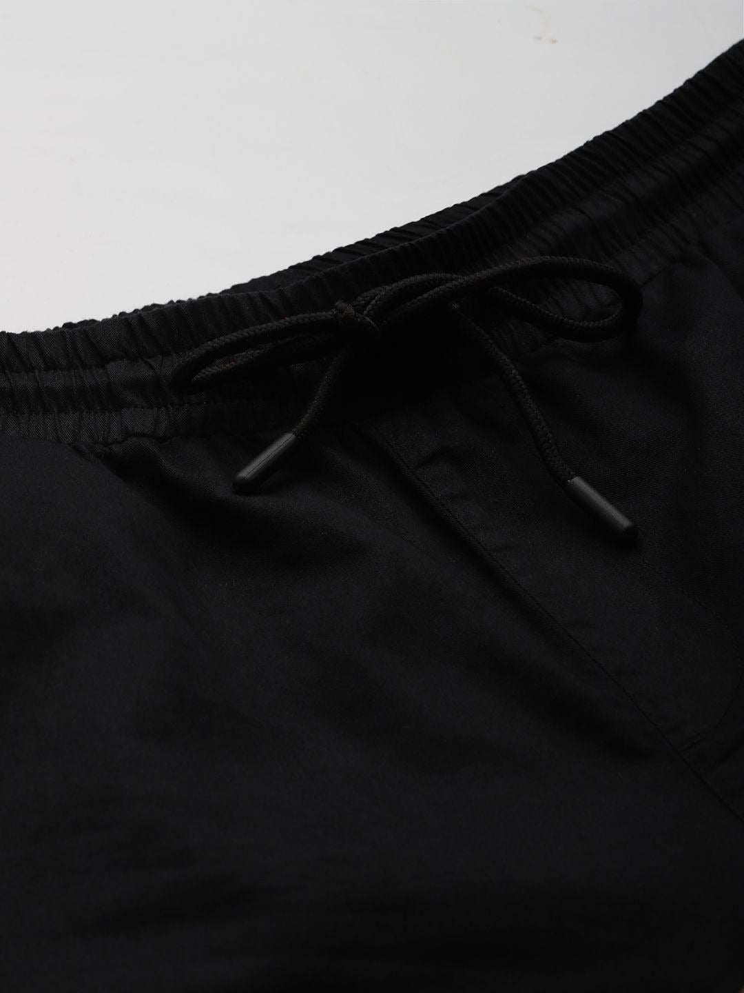 Black Pure Cotton Baggy Fit 4 Pocket Cargo