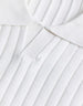 White Ribbed Flatknit Textured Regular Fit Exclusive Polo T-Shirt