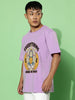 Everything Gonna Be Okay Lilac Oversized Printed Tshirt