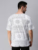 Paisley White Oversized All Over Printed Tshirt