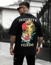 Integrity Black Oversized Back Graphic Printed Tshirt