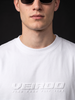 Veirdo White Embossed Oversized Plain T-Shirt