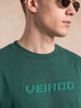 Veirdo Green Embossed Oversized Plain T-Shirt