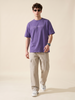 Veirdo Future Dusk Embossed Oversized Plain T-Shirt