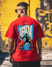 Venom Marvel Red Oversized Graphic Printed T-shirt